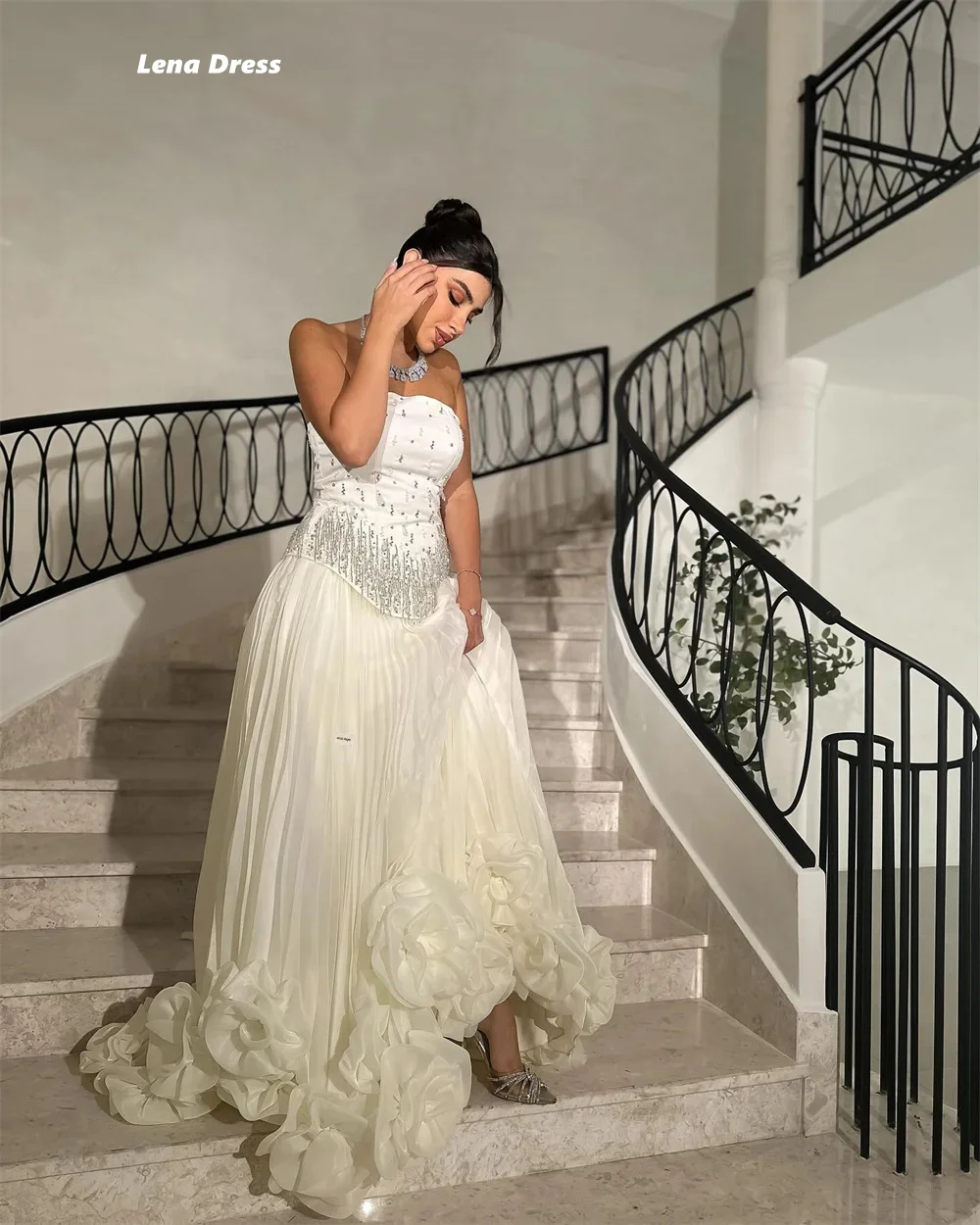 Floor-to-ceiling Prom Dress Women Elegant Party Strapless Evening Dresses Woman Elegant Party Dresses 2024 for Wedding Line A