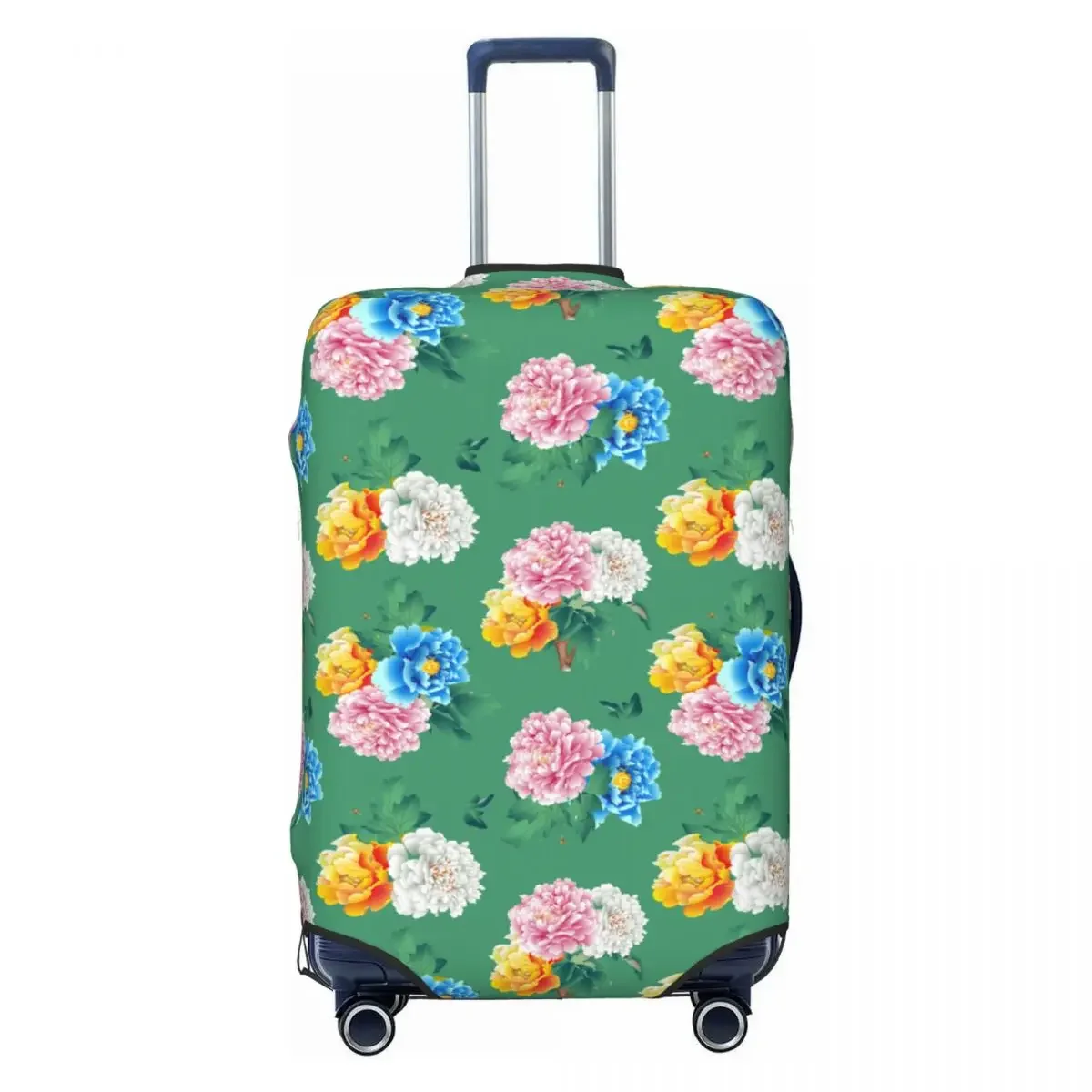 Vintage Big Flower Suitcase Cover  DongBei Holiday Cruise Trip Practical Luggage Accesories Protector