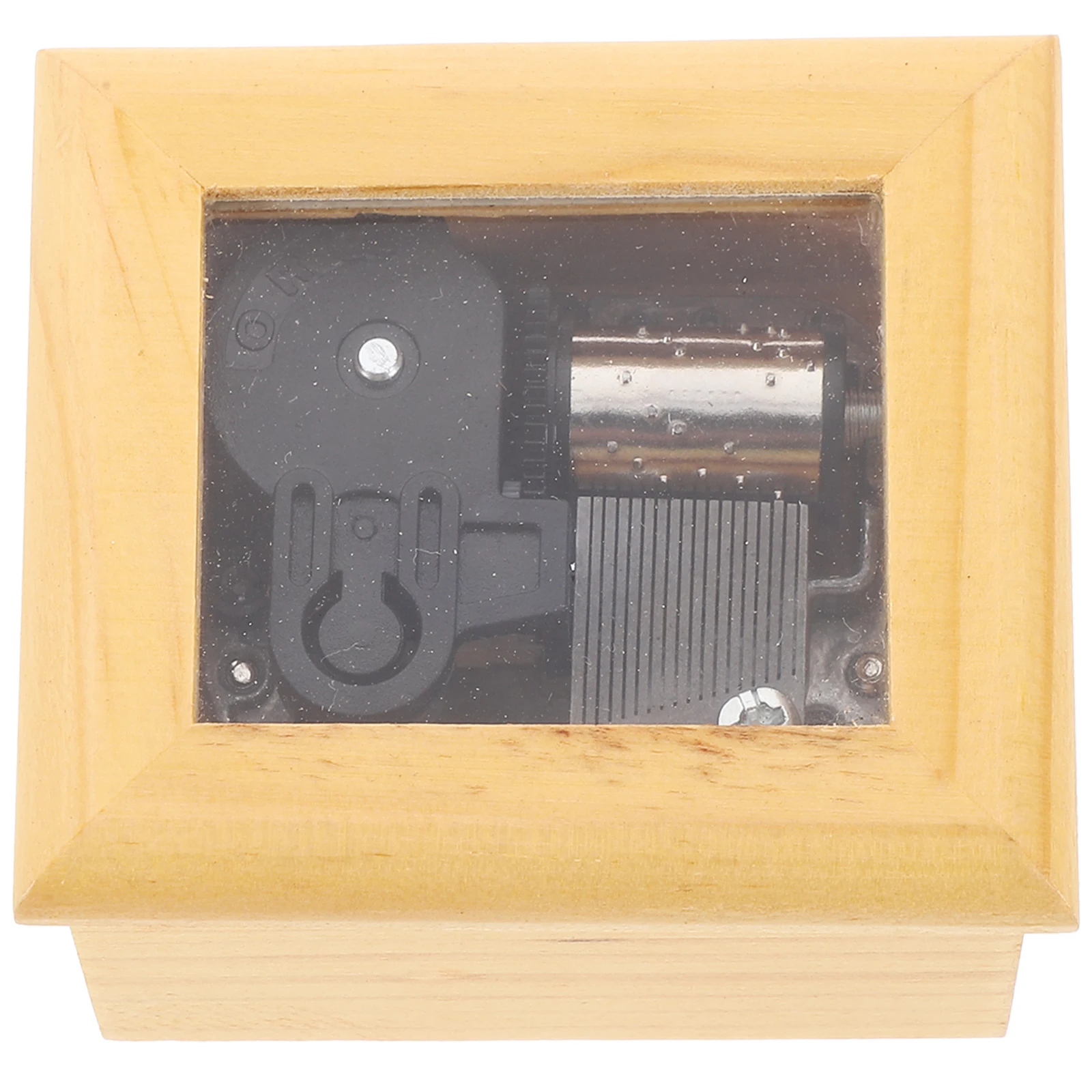 

Wooden Music Hand Crank DIY Decor Gifts Vintage Hand Crank Wood Musical Box Home Ornament Desktop Musical Boxes
