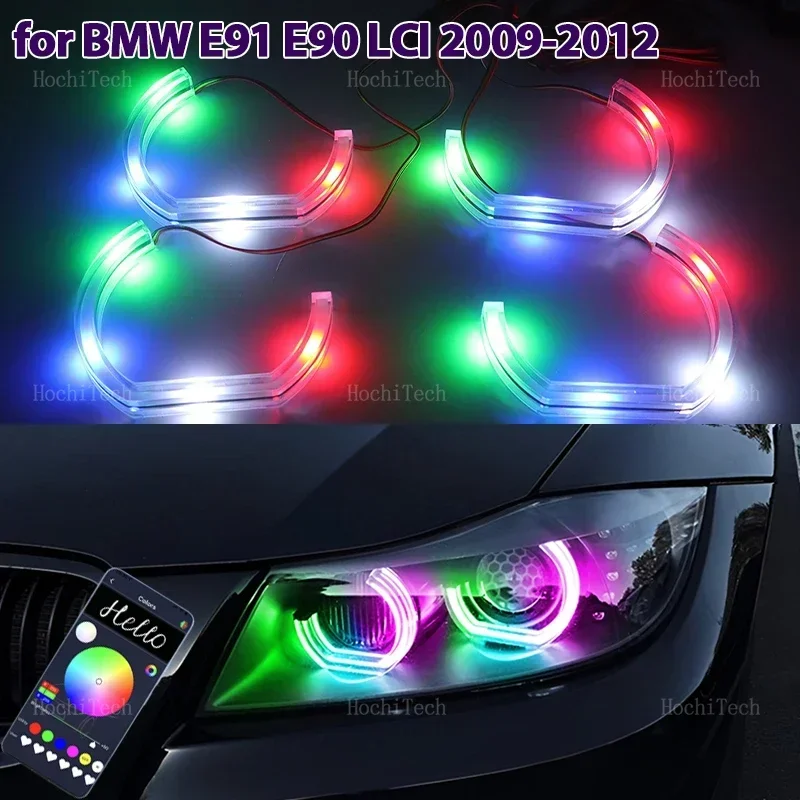 

Для BMW 3 серии E91 E90 Facelift 2009-2012 Последовательное управление приложением в стиле DTM Светодиодная лампа с ангельскими глазами Кольцо указателя поворота DRL Лампа