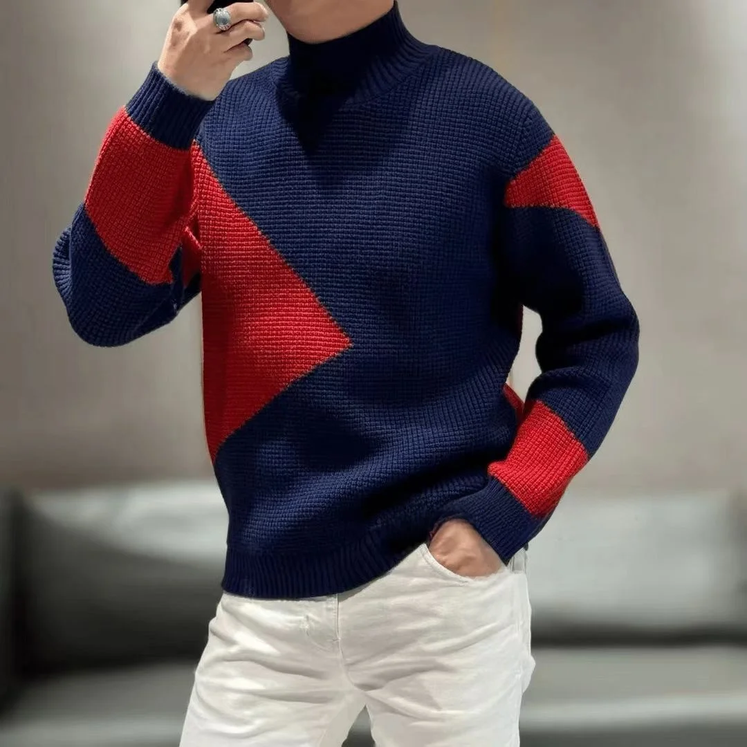 

Knitted Sweater for Men Casual Long Sve round Ne Color Blo Design Premium Quali Cotton Ci Walk Suitable