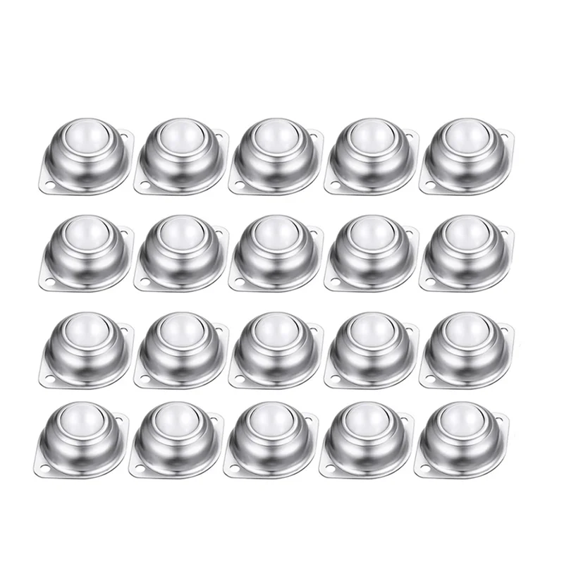 

20 шт. 1-дюймовый роликовый шарикоподшипник, нейлоновый круглый шариковый трансмиссионный блок, универсальные шариковые ролики для конвейера A62X