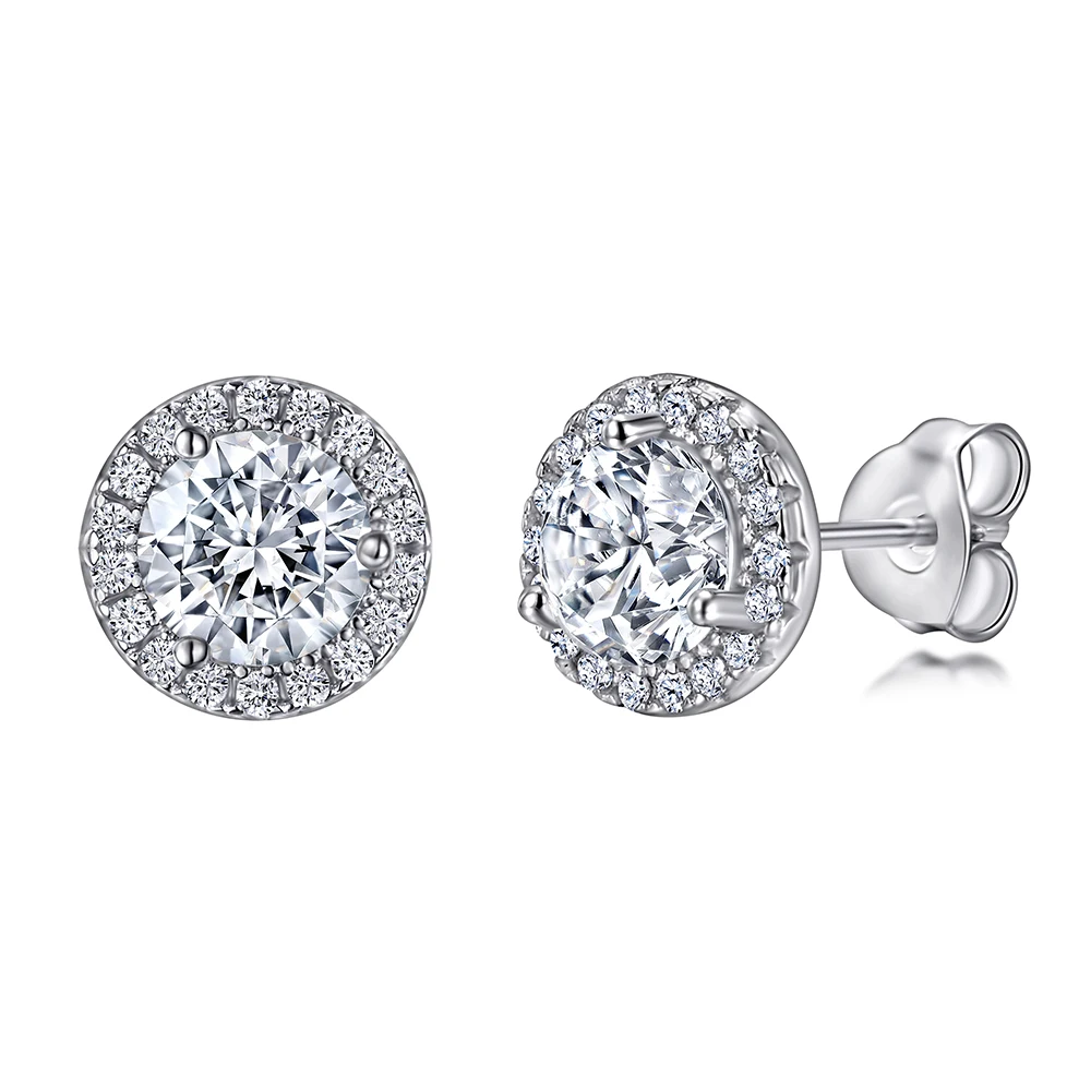 

Wholesale 925 Sterling Silver Cubic Zircon Star-Shaped Stud Earrings with Diamond Customizable Birthstone Jewelry Women Weddings