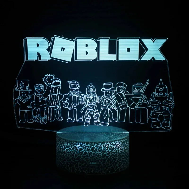 Game Roblox Cartoon 3D Night Light Desktop Colorful Ornaments Desk Lamp Bedside Student Children Decor Birthday Gifts Toys