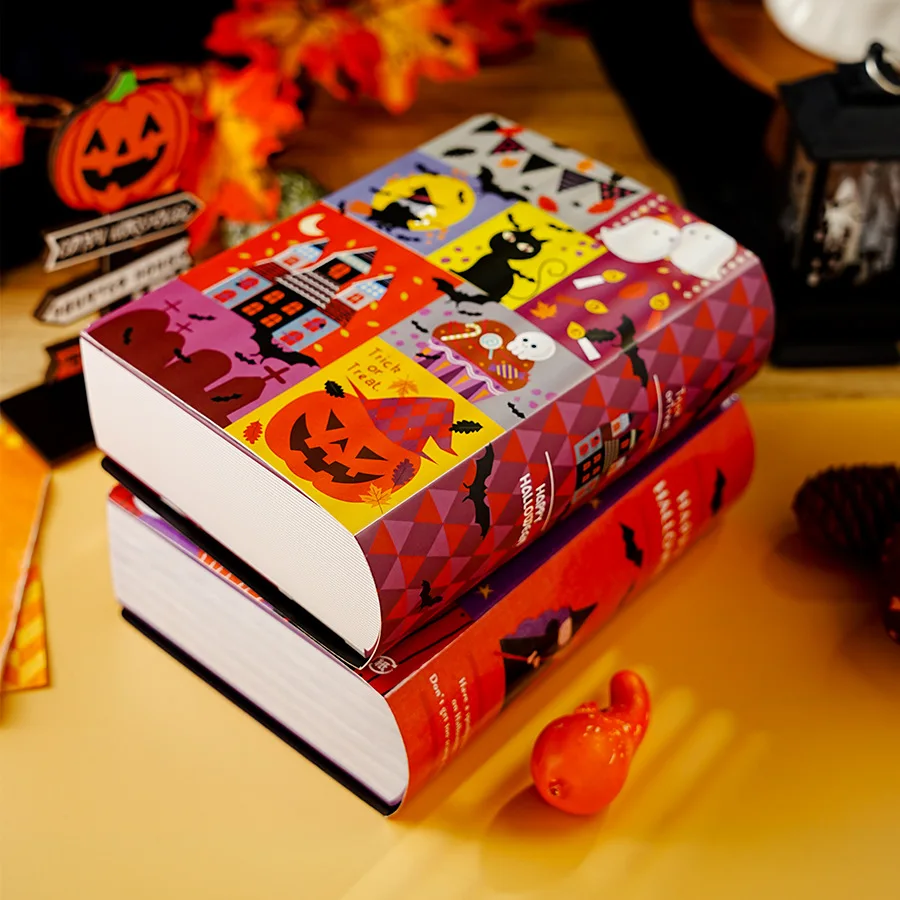 5/10 stücke Halloween Buch Form Candy Boxen Taschen Kürbis Geister Fledermaus Geschenk Box Halloween Party Dekorationen Kind Geschenk Verpackung box 2025