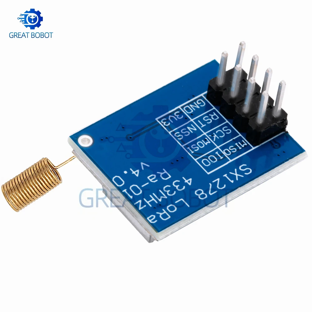 Moduł bezprzewodowy LoRa SX1278 RA-01 RA-02, wykorzystujący technologię rozszerzonego spektrum, 433 MHz, z interfejsem szeregowym SPI i anteną, przeznaczony do Arduino. — zdjęcie produktu 3