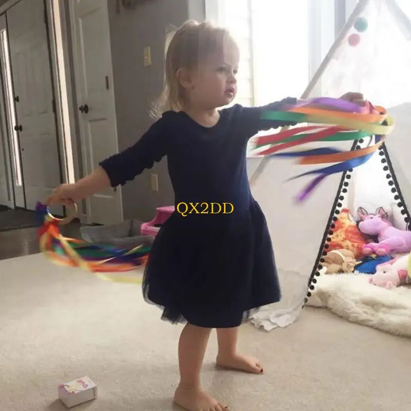 

QX2D Wooden Baby Rattle Hanging Ring BPA Newborn Gift Baby Natural Color