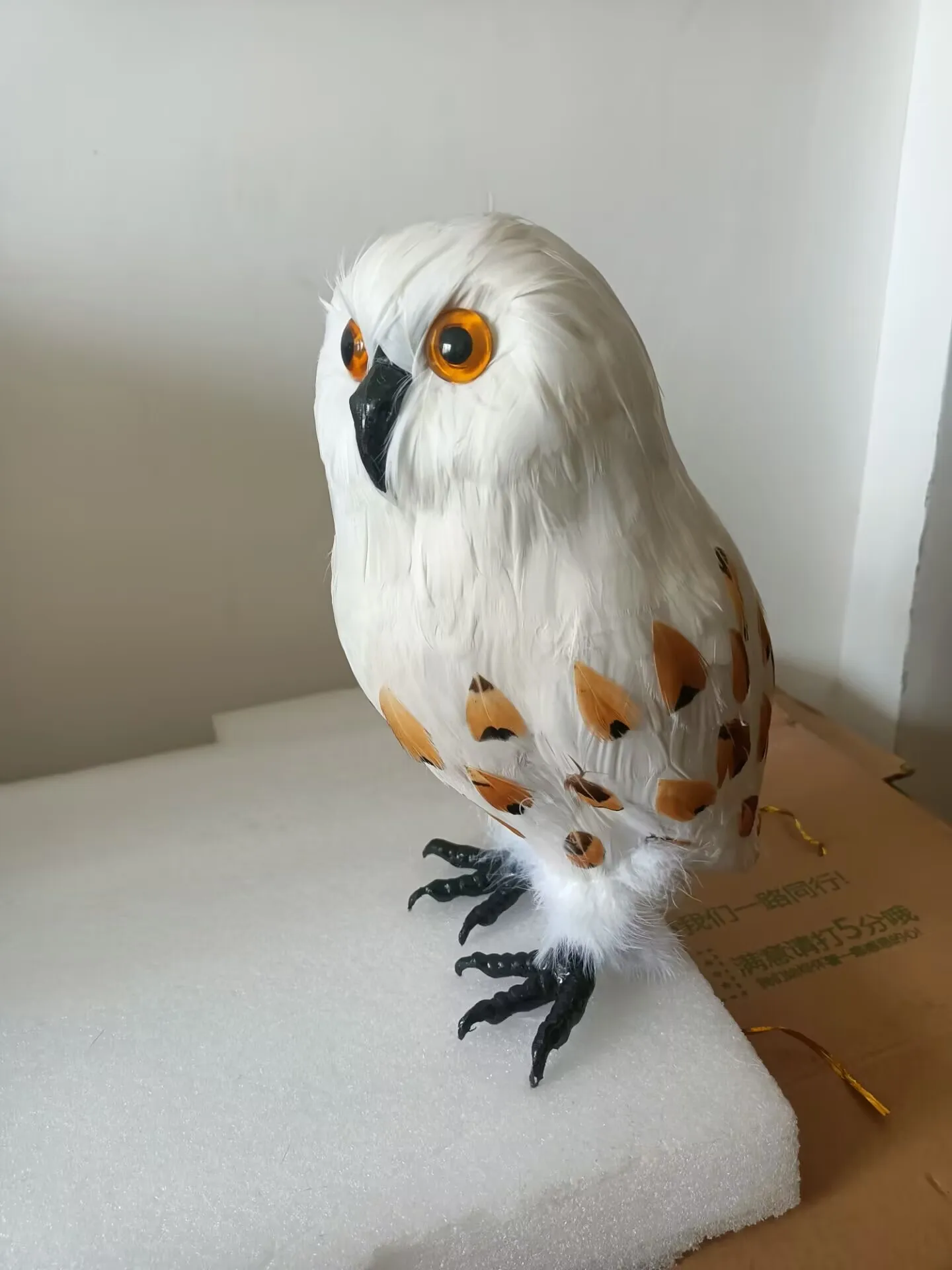 

big simulation plastic&feather owl models home garden decoration gift about 30cm xf2962