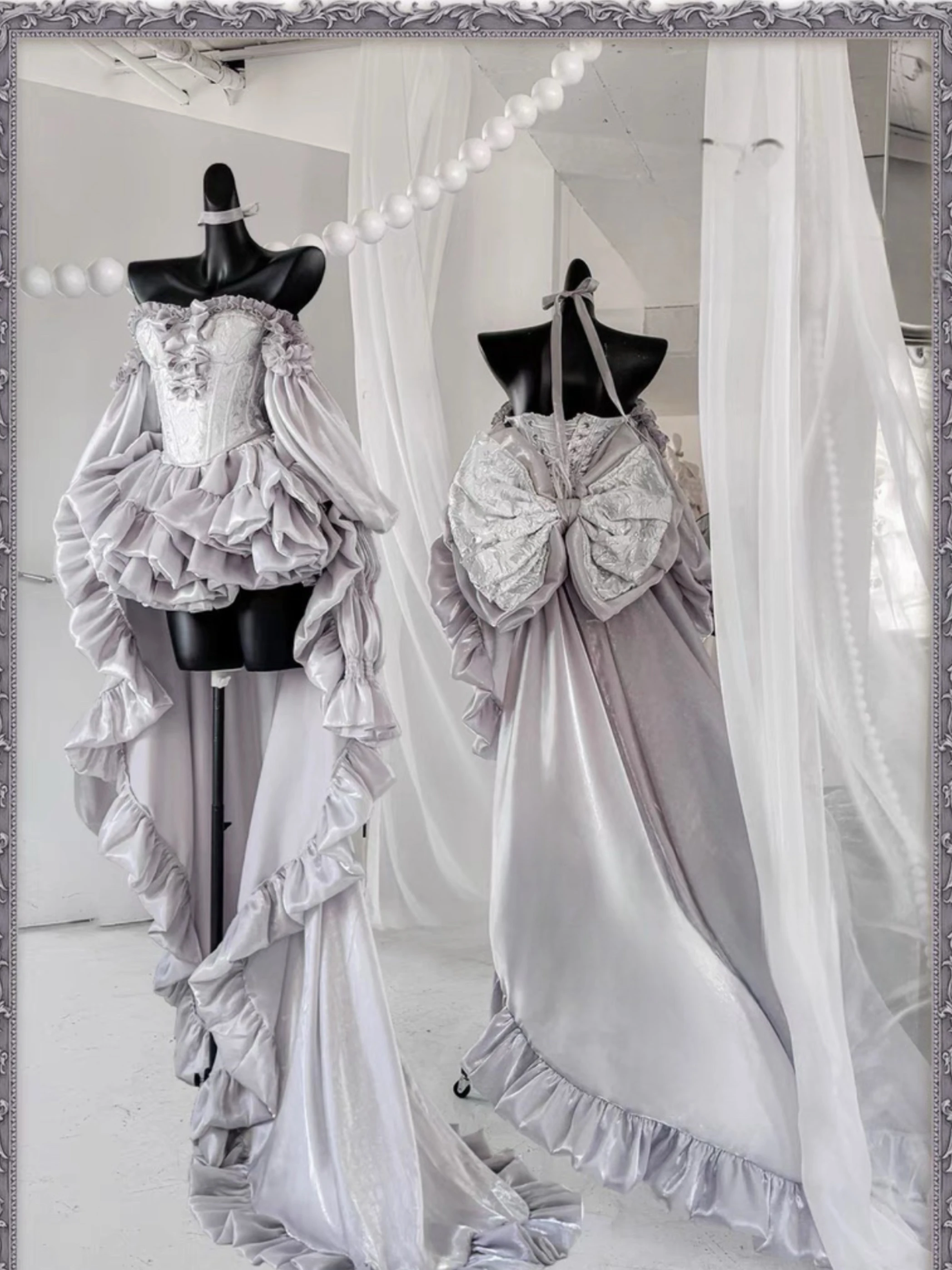 Princ Sle Birthday Dr. Silberweiß Damen Neues 2023-Kleid Svel Ballkleid Rock Ele Sensation Par Dr