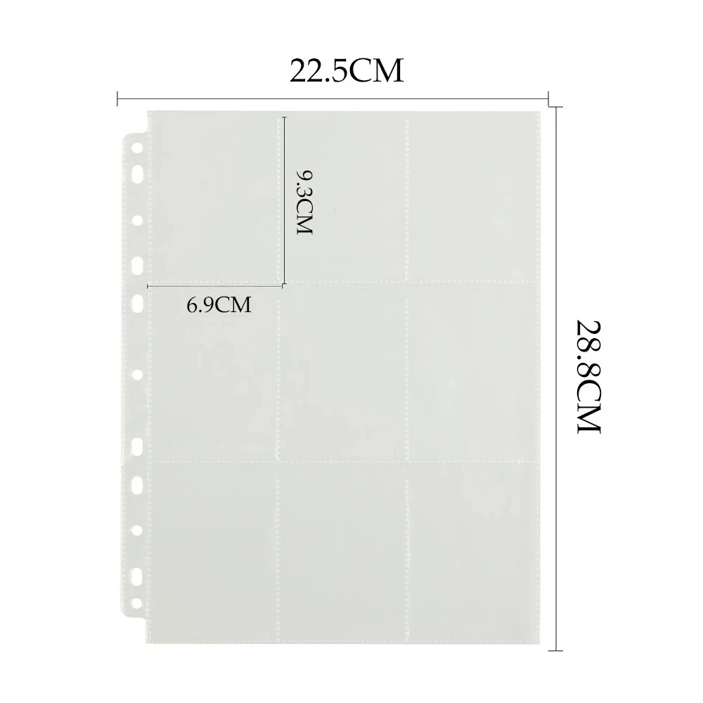 Transparent Heavy-duty Card Stock Album Pages 90 Pockets Card Holder Gaming Card Card Storage Wallets Coin Holders Card Sleeves