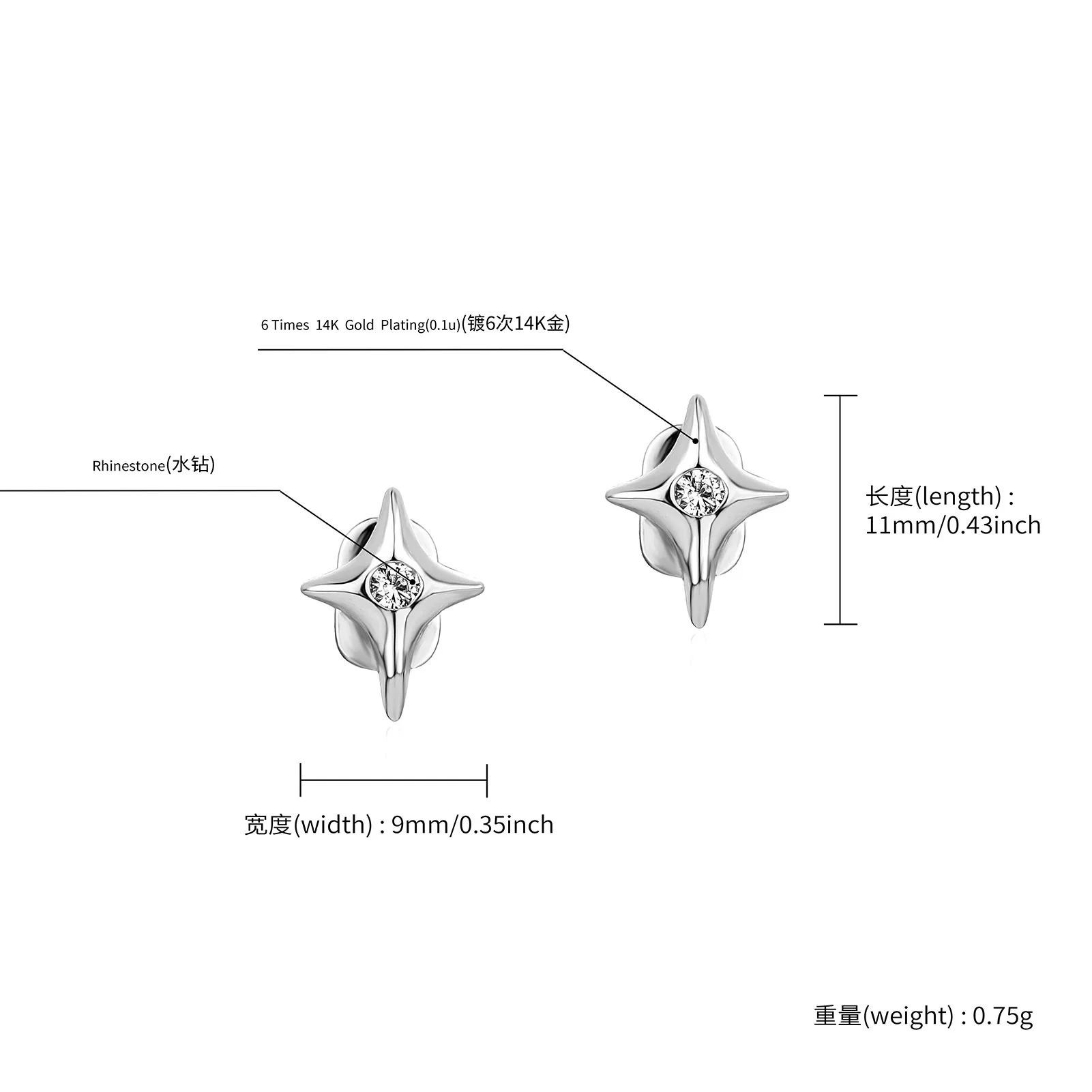 เครื่องประดับฟันรูปดาวสี่แฉกสุดเท่ สไตล์ฮิปฮอป สำหรับงานปาร์ตี้ หรือใส่ในชีวิตประจำวัน สไตล์สตรีท