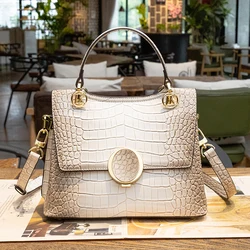 2023 new crocodile print fashion high-grade hand bill of lading shoulder crossbody bag