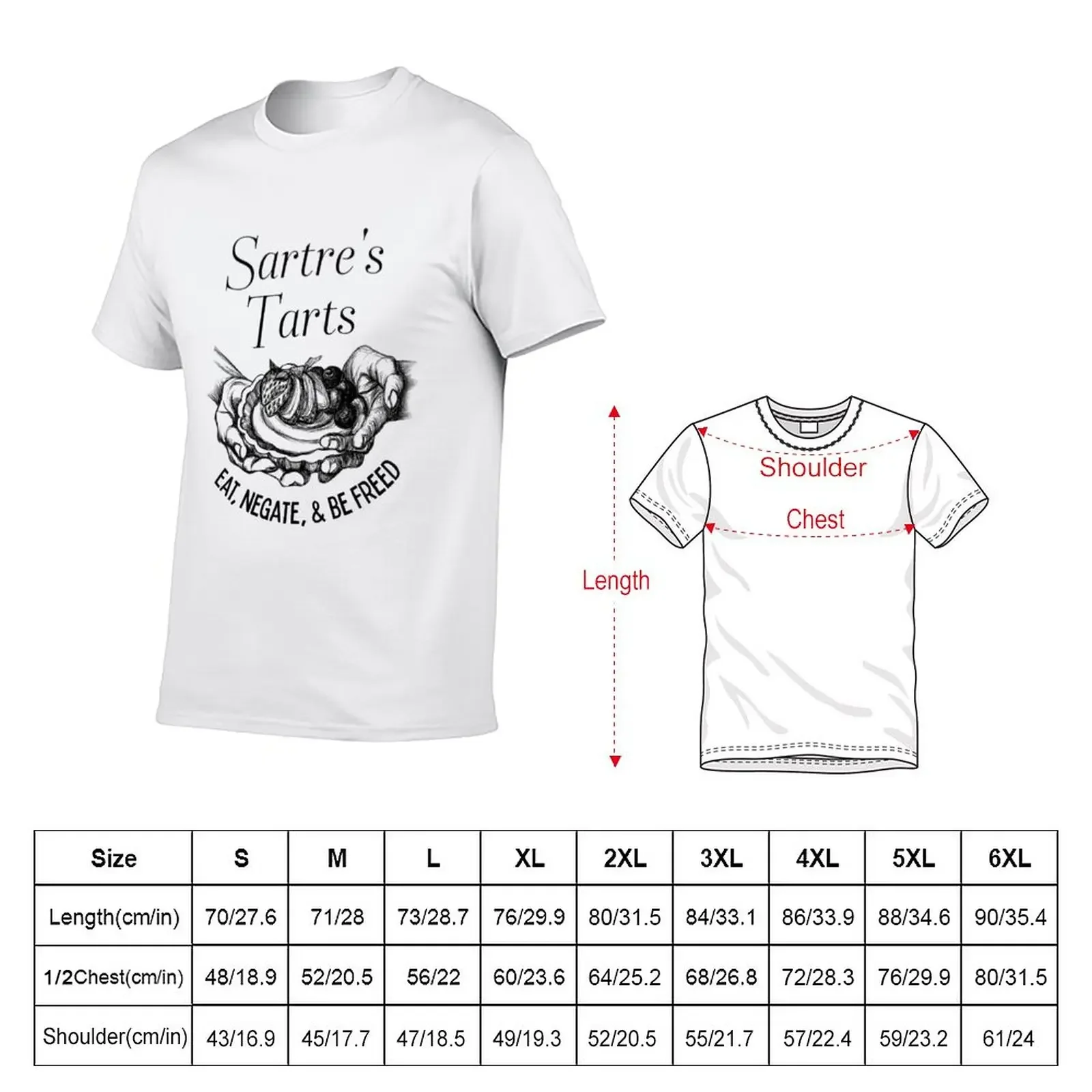 New Sartre's Tarts T-Shirt Tee shirt sweat shirt custom t shirts sweat shirts mens vintage t shirts