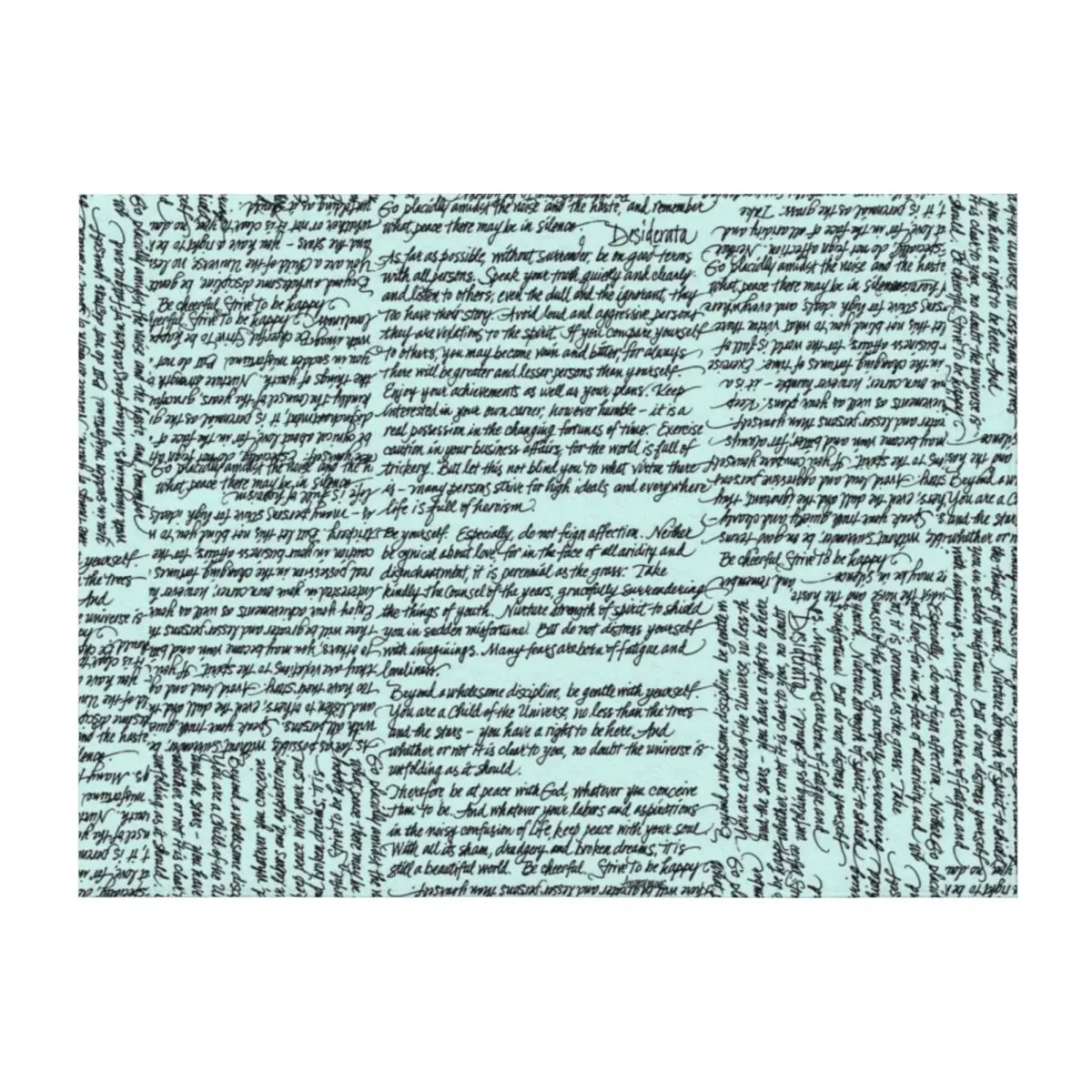 

Desiderata handwritten Throw Blanket Plush sofa bed Extra Large Throw Furrys Blankets