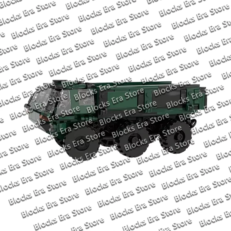 QWERT 6×6 Missile Launch Vehicle Model MOC Building Bricks War Equipment Modular Technology Gifts Holiday Assemble Toys Suit