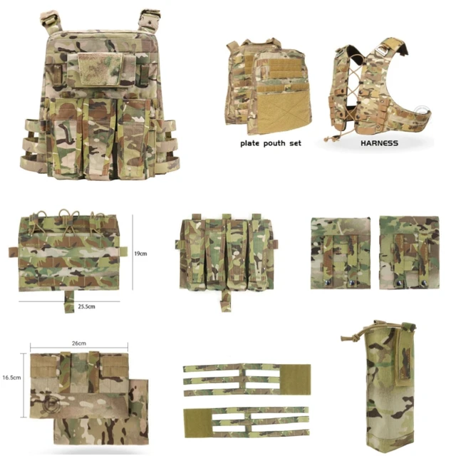 Sun Snow Crye Precision AVS MBAV Plate Pouch Set Tactical Tank Top Assembly  Accessories - AliExpress