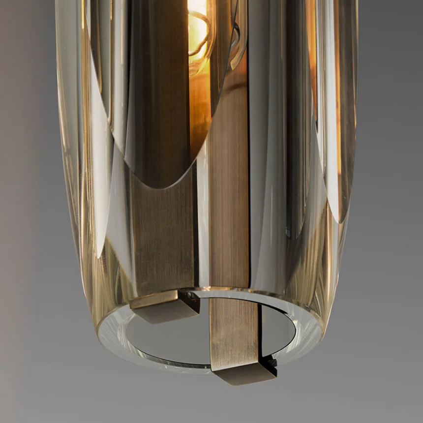 Modern Crystal Pendant Lights for Bedroom Bedside Entrance Hanging Lamp Decoration Ceiling Chandelier Brass Glass Bathroom Hotel