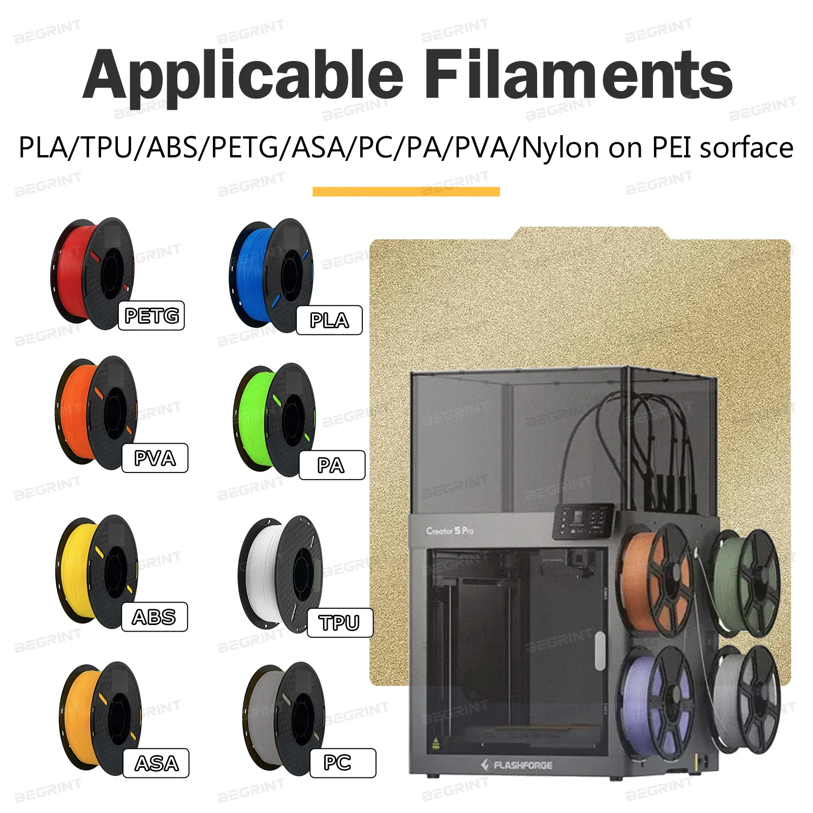 Double-Sided PEI Build Plate f - 3D Printer Bed Spring review and price