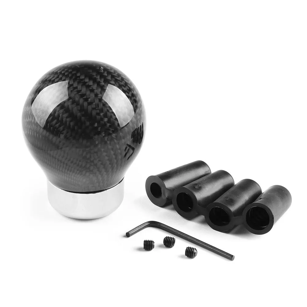 5 6 Speed Carbon Fiber Gear Shift Knob Stick Auto Manual Transmission Shifter Head Handle Lever AT MT Car Accessories