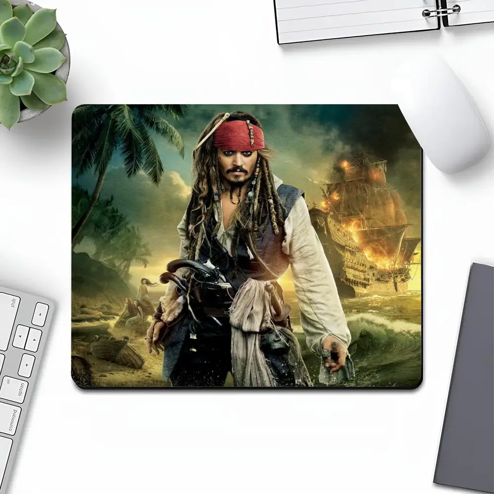 Pirates of the Caribbean Mouse Pad Art Gaming Gamer Small Rubber Locking Edge Large Computer MousePad Laptop Desk Birthday Pad