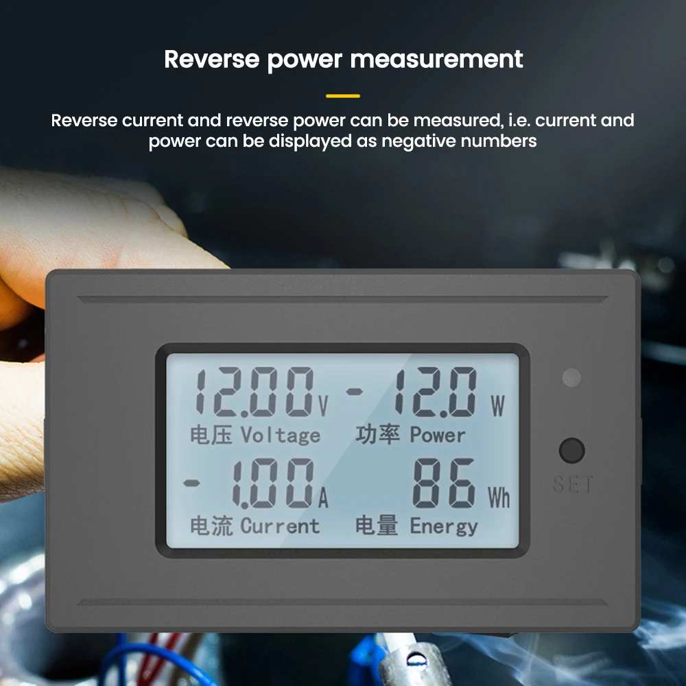 DC 6-200V 20/50/100A Multimeter Voltage Current Power Measurement Instrument Overload Alarm LED Digital Display Electrical Tool