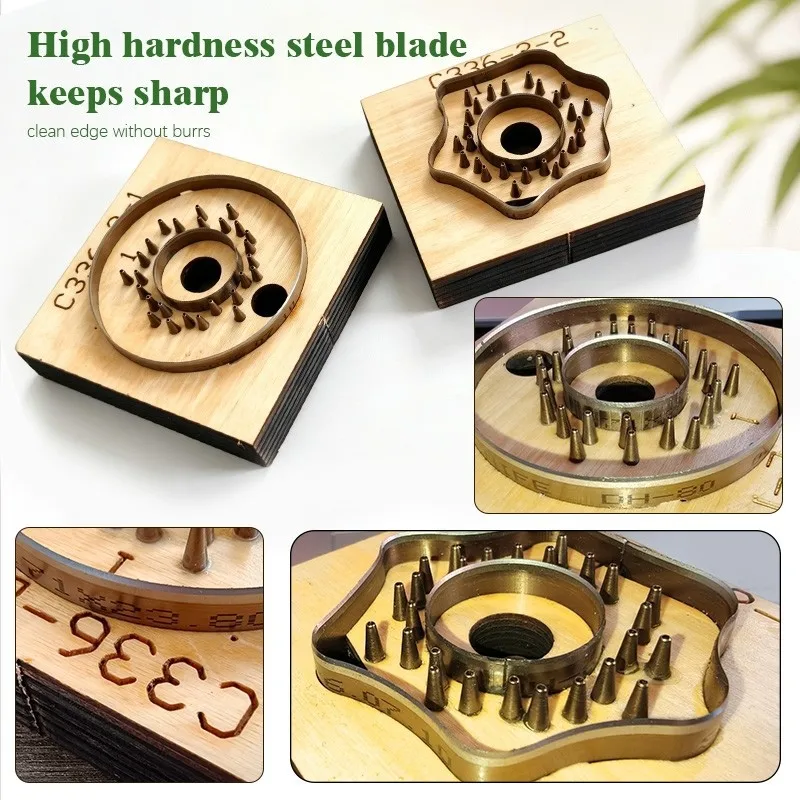 Donut Shaped Leather Die Cutting Template, DIY Leather Craft Bag Charm Cut Mold, Handmade Pendant Blank Cutting Tool - view 4
