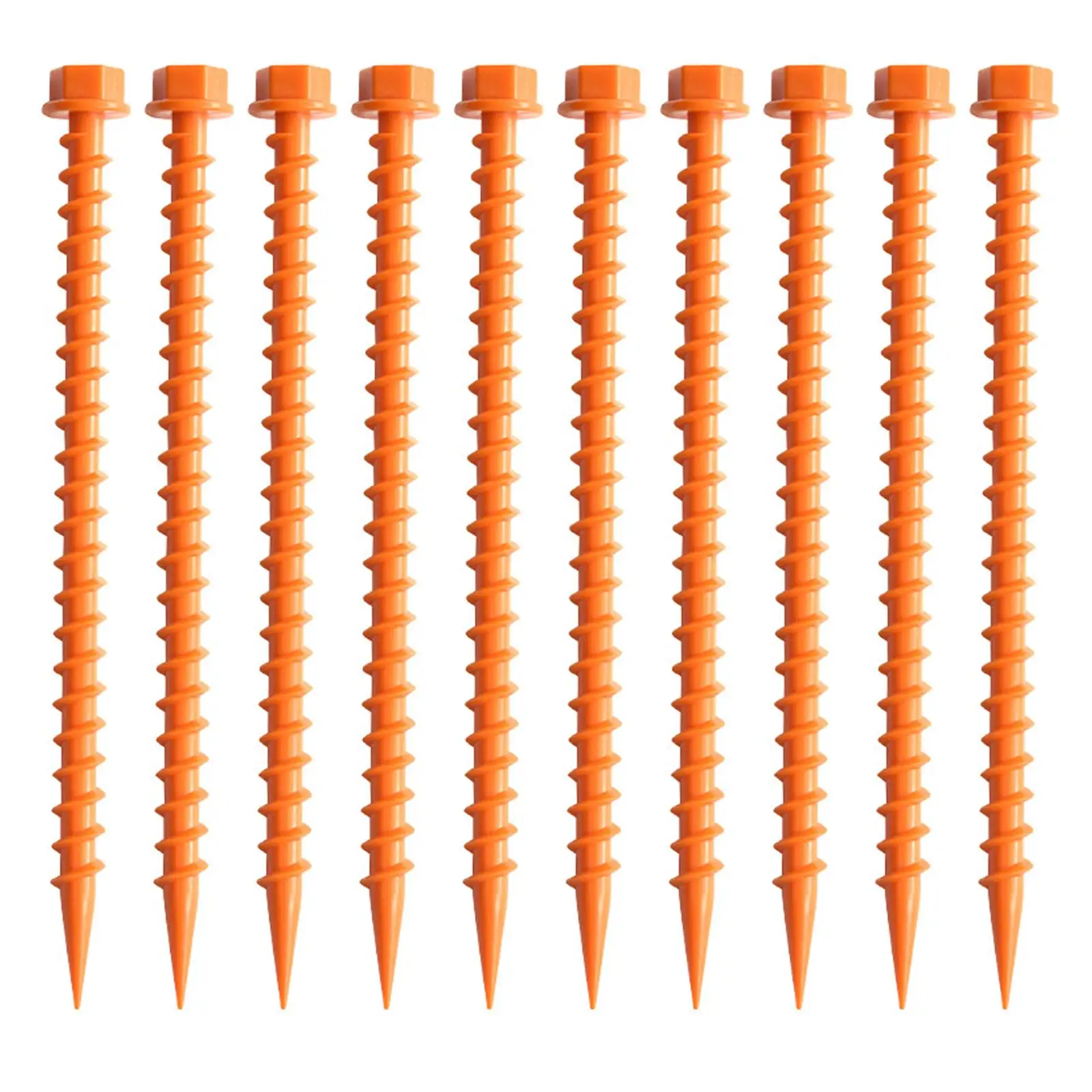 

10Pcs Heavy Duty Tent Pegs Lightweight Tent Accessories Spikes Portable for Garden Rainproof Canopy Mountaineering Tarpaulin