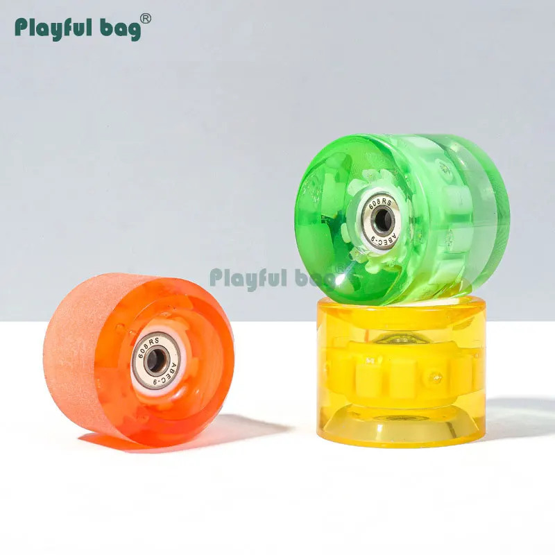 65x51MM Flash Wheels for skateboard PU Big Wheel Double rocker Longboard accessory Street skating AVA120