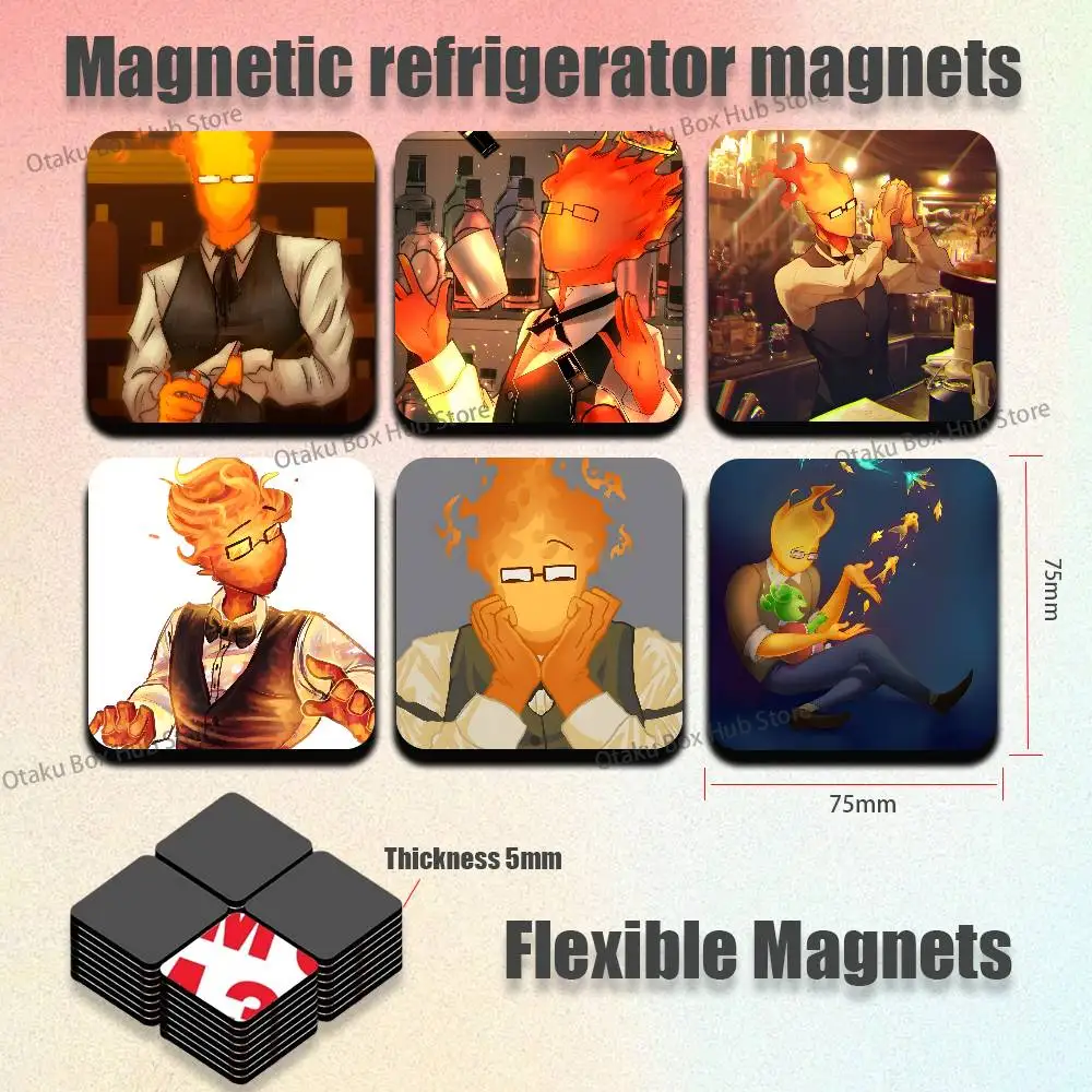 

Grilby U-Undertale Cute Cartoon Anime Refrigerator Magnets Soft Magnetic Heat Transfer Refrigerator Magnets Gift