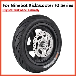 Original Front Wheel Assembly for Ninebot KickScooter F2 F2pro F2plus 10 Inch 10*2.5 Self-sealing Tire Vacuum Wheel Parts