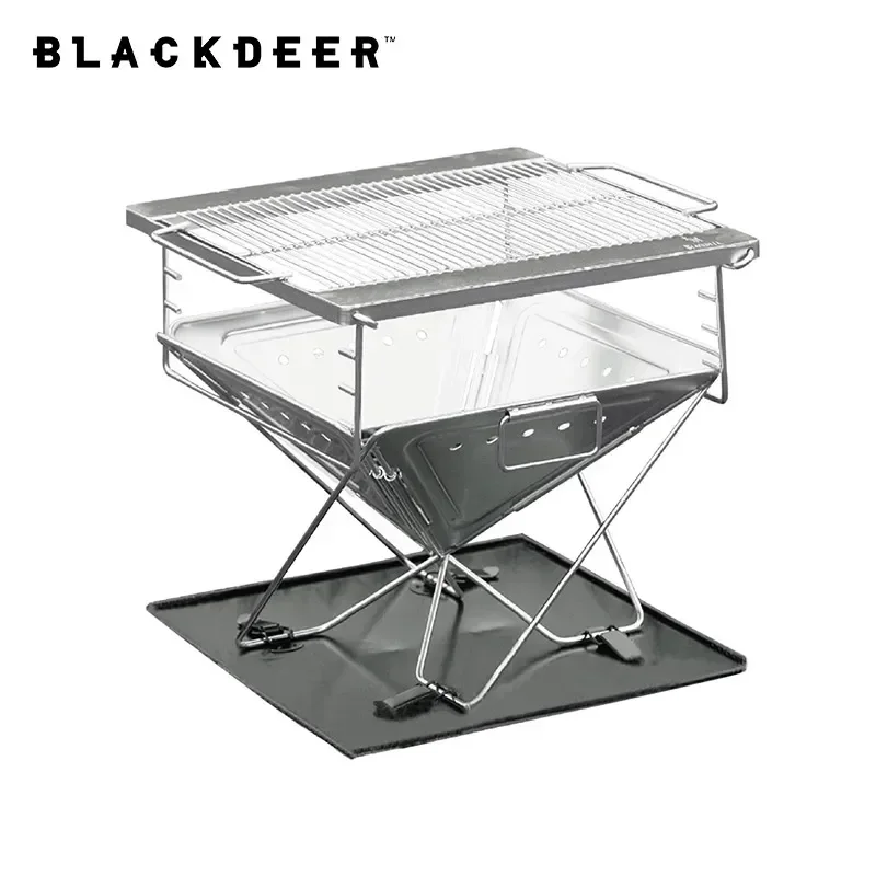 Camping Fire Rack Stainless Steel Picnic Grill Foldable Portable Bonfire Table Carbon Heating Wood Stove Fire Home BBQ Grill