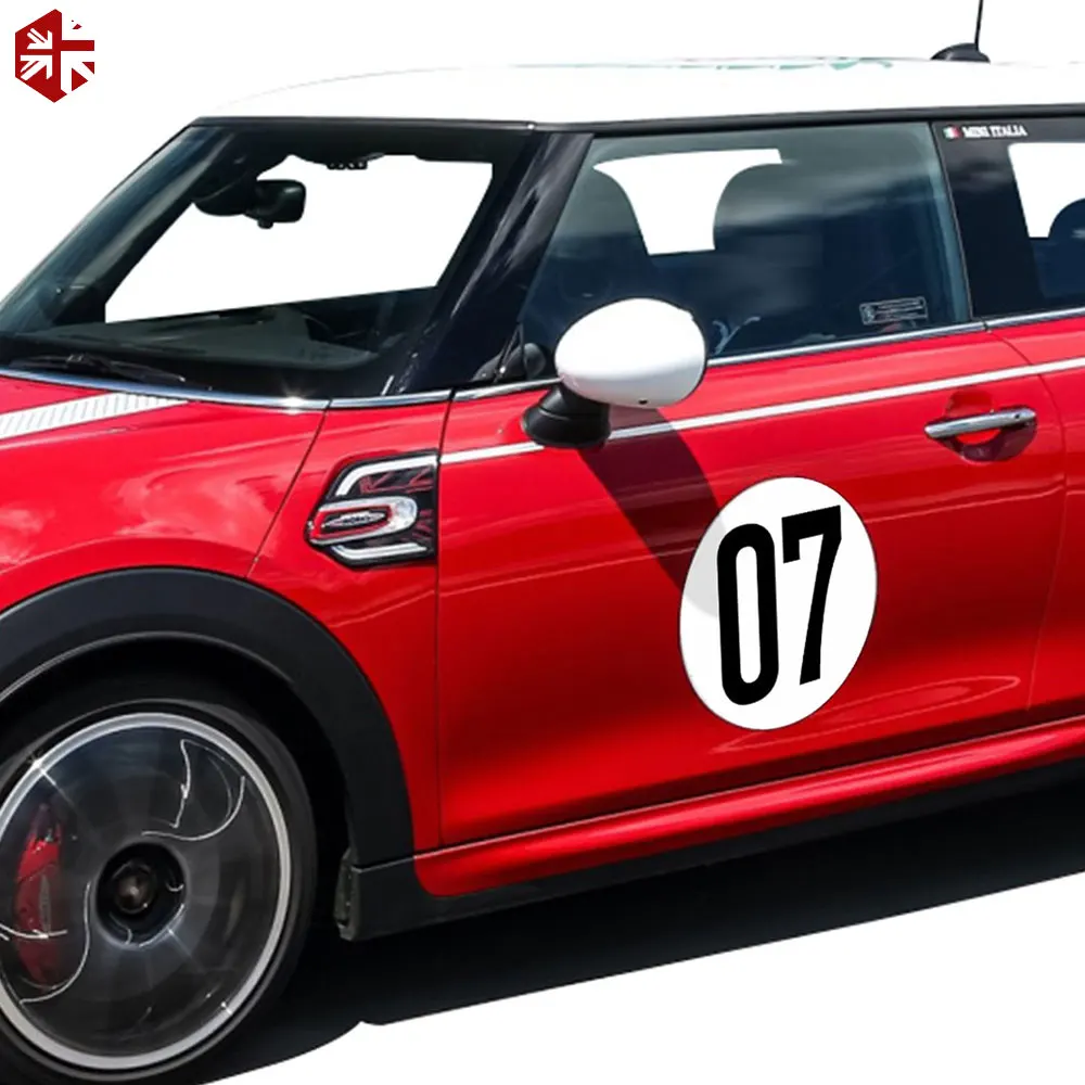 7 Seven 37 Number Graphics Door Side Decal Stickers for MINI Cooper R56 R57 R58 R59 R60 F54 F55 F56 F57 F60 R61 R50 R52 R53