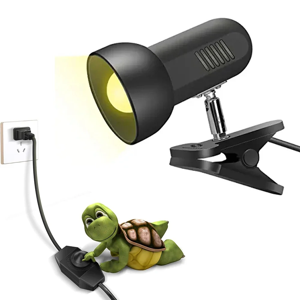 

Tank Heat Light,Porcelain Reptile Heat Lamp,Turtle Basking Spot Clip on Lamp for Lizard,Adjustable Temperature,360 ° Rotating