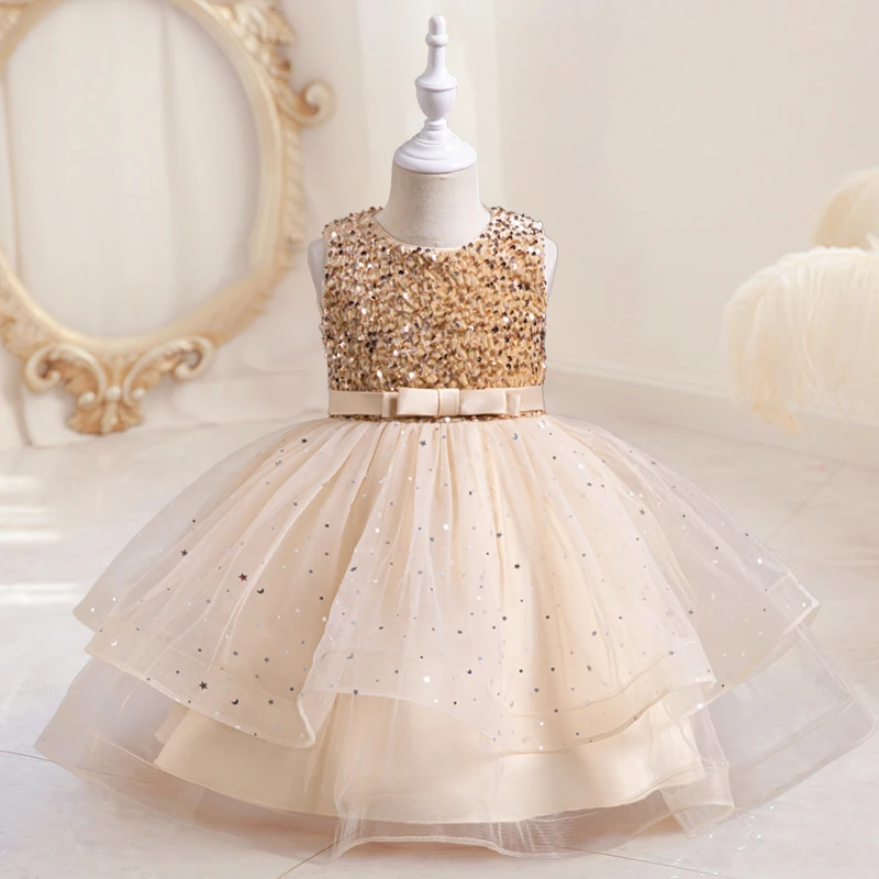 New Party Dress for Sequin Princess Birthday Banquet Dress Performance Elegant Luxury Dresses Prom Ball Gowns Christmas Vestidos