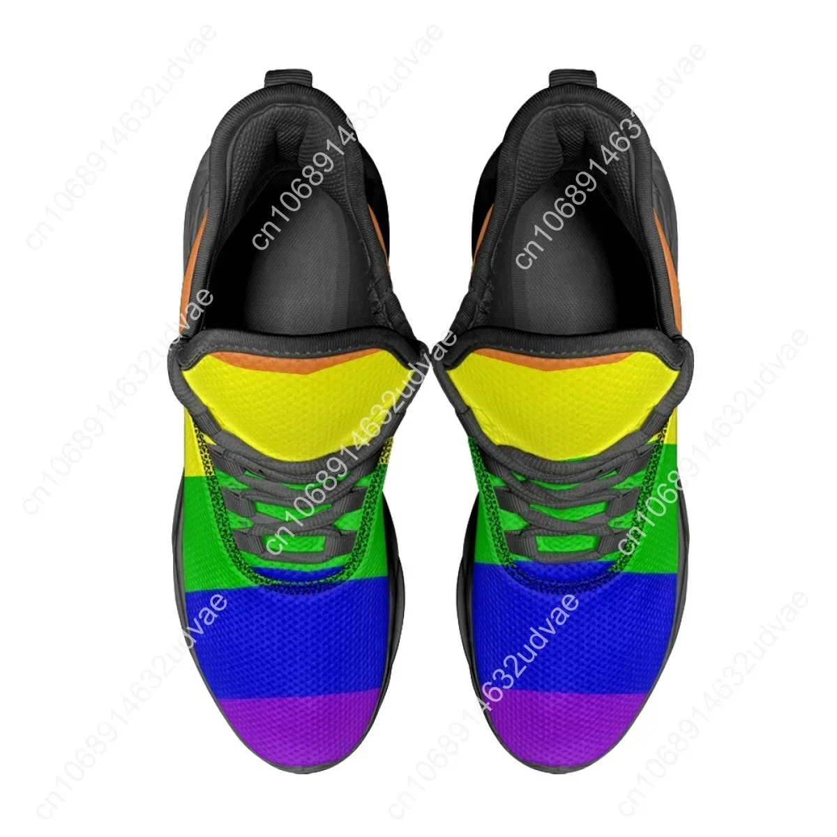 Men Shoes Sneakers Colorful Rainbow Gay Pride Breathable Leisure Male Lace Up Flats Non-slip Footwear Zapatos Hombre