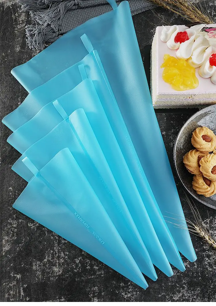 Silicone Icing Piping Pastry Bags Reusable Cake Cream Bag Cupcake Fondant Baking And Bakery Accessories Kitchen Decorating Tools