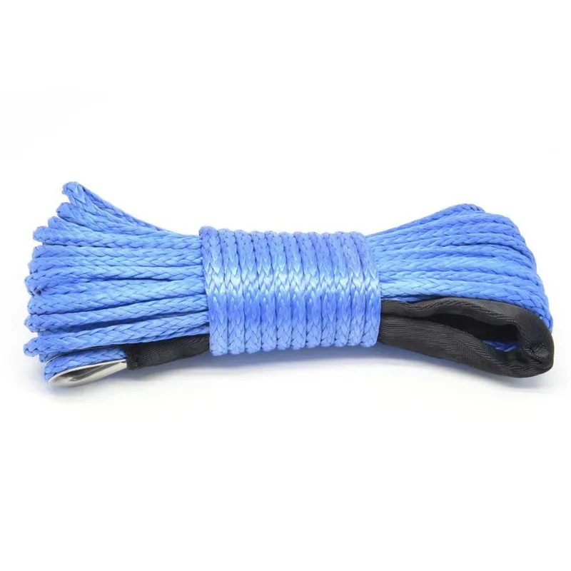

8200 pounds electric winch rope nylon rope, high strength fiber rope 7mmx15m car trailer rope trailer belt