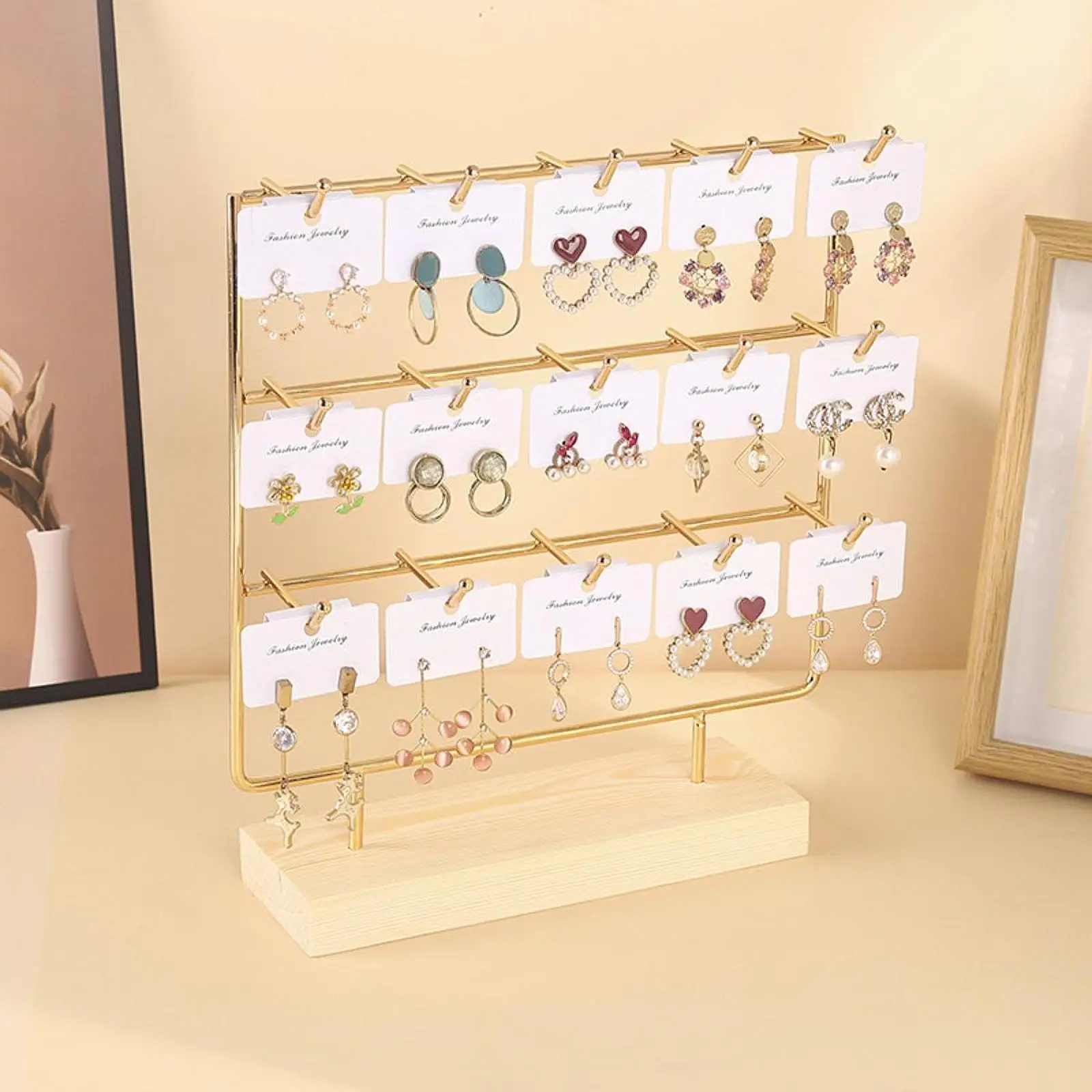 

Jewelry Display Stand with 15 Hooks for Tabletop Home Organization Ring