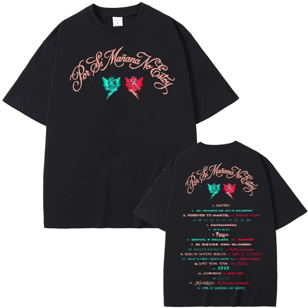 Camiseta con Estampado de Letras del Nuevo Álbum 2026 de Omar Courtz, Por Si Mañana No Estoy, para Hombre y Mujer, Vintage, Verano, Manga Corta, Talla Grande