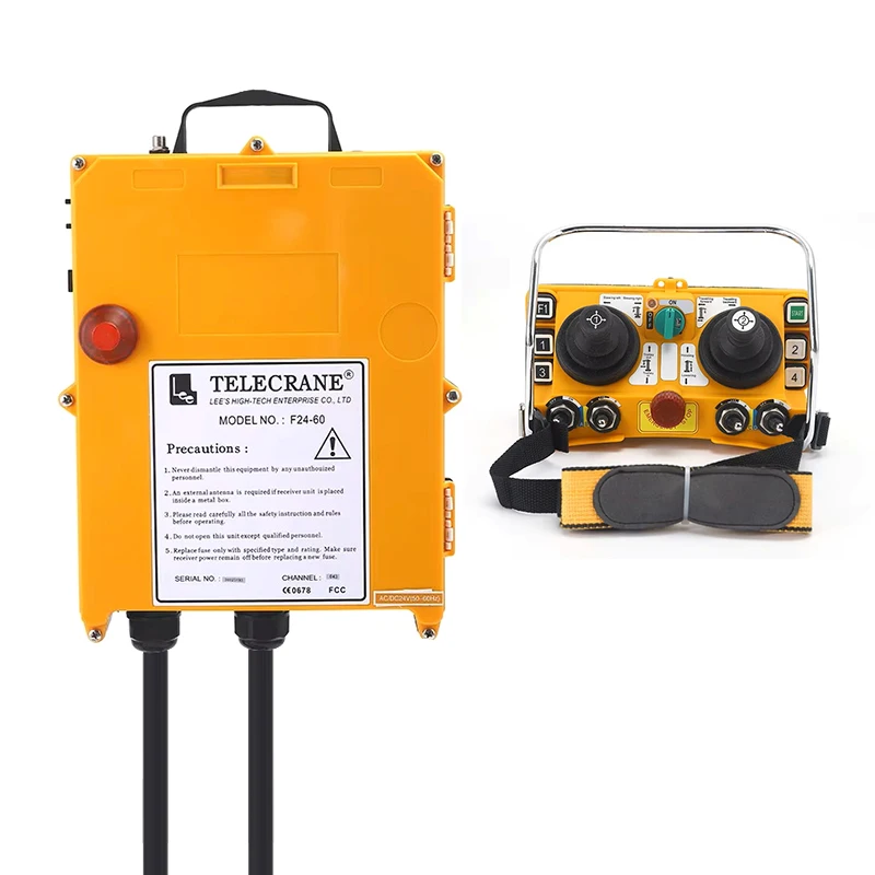 F24-60 crane concrete pump truck controller, 6-button, double rocker arm, waterproof and dustproof industrial wireless remote co