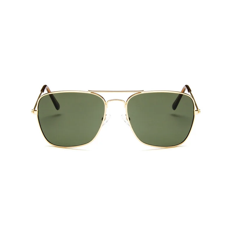 Shonemes Square Sunglasses Vintage Double Bridge Driving Shades Metal Frame Outdoor UV400 Sun Glasses for Men Women image 2