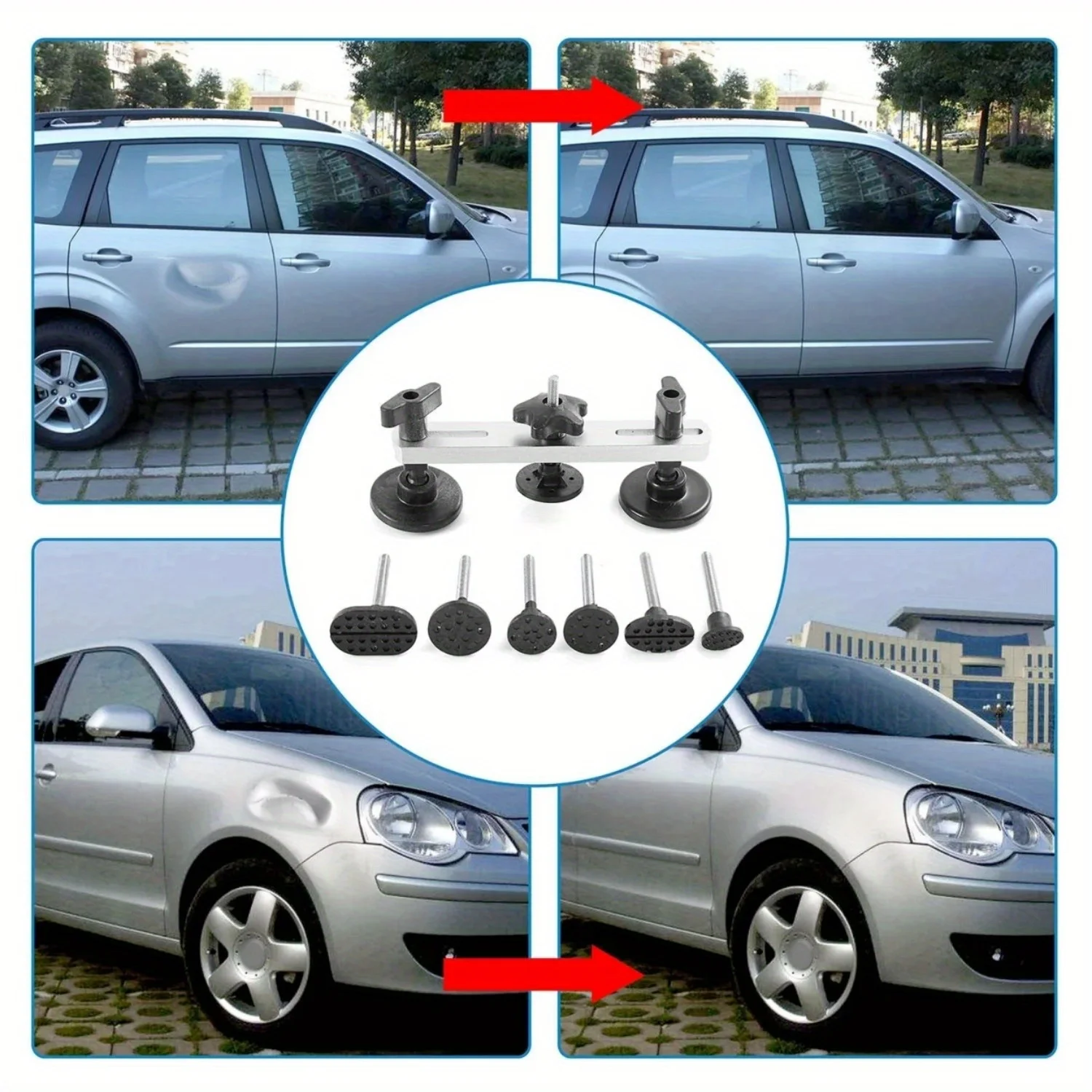 أدوات إصلاح دنت السيارات ، ساحب جسر ، مجموعات إزالة دنت الجسم للسيارة ، دراجة نارية ، ثلاجة ، غسالة