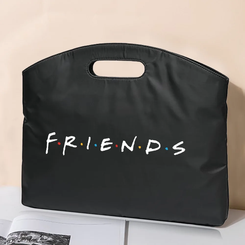 Briefcase Laptop Unisex Friends Series Print Handbag Business Portfolio for Document File Conference Tablet Bag Tote Clutches