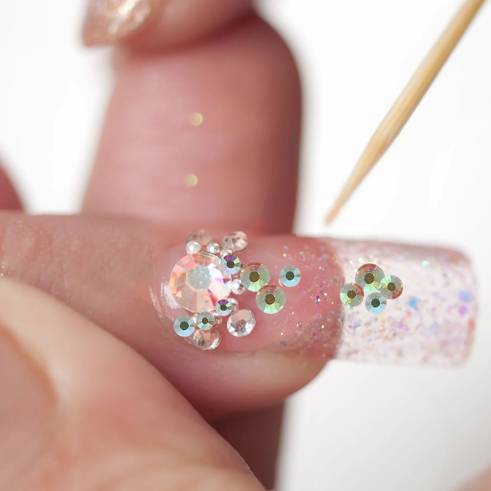 

1 Box Waterfall Rhinestone Nail Art Tips Decorative Charms Shiny DIY Manicure Accessories for Phone Case Craft Decoration