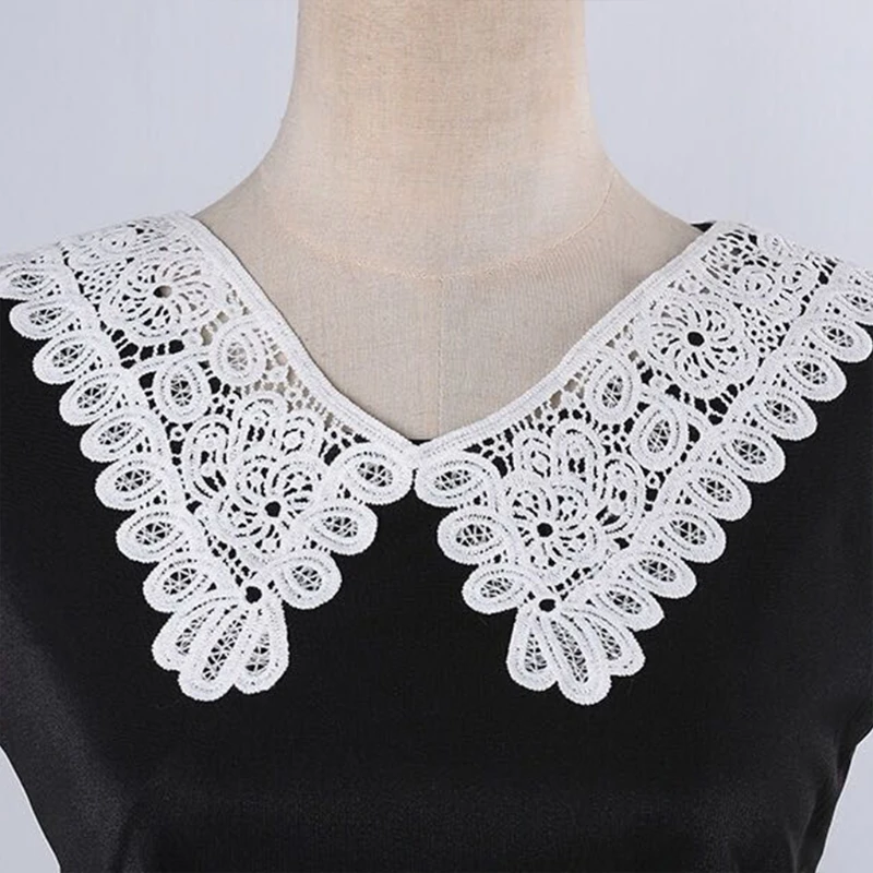 Women's Fashion Decoration Water-Soluble Embroidered Collar Shawl, Personalized and Versatile, Detachable Fake Collar