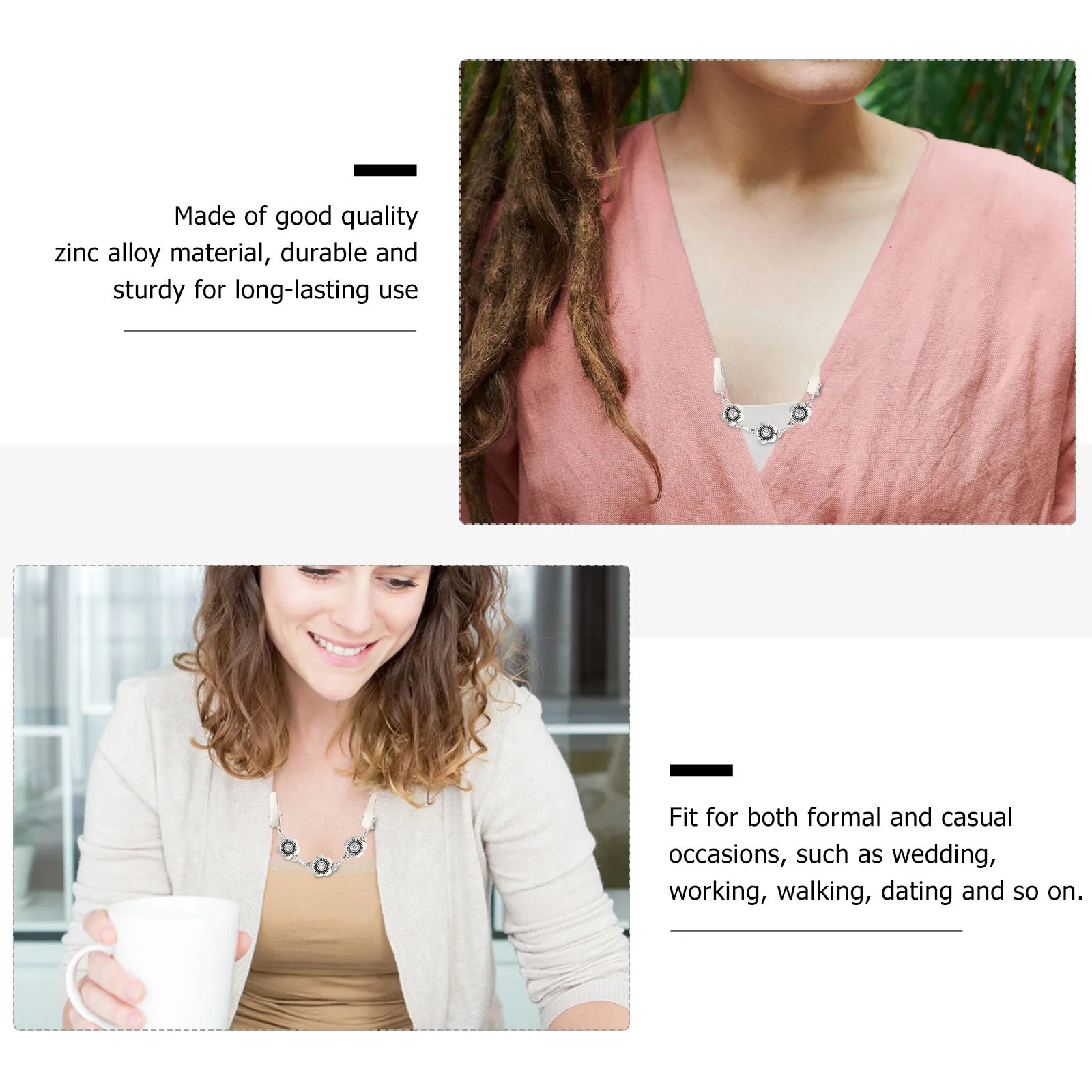 2 قطعة مقاطع زهرة للنساء شال سترة طوق دبابيس الرجعية سترة كليب فستان عتيق قميص اكسسوارات كيب دبابيس