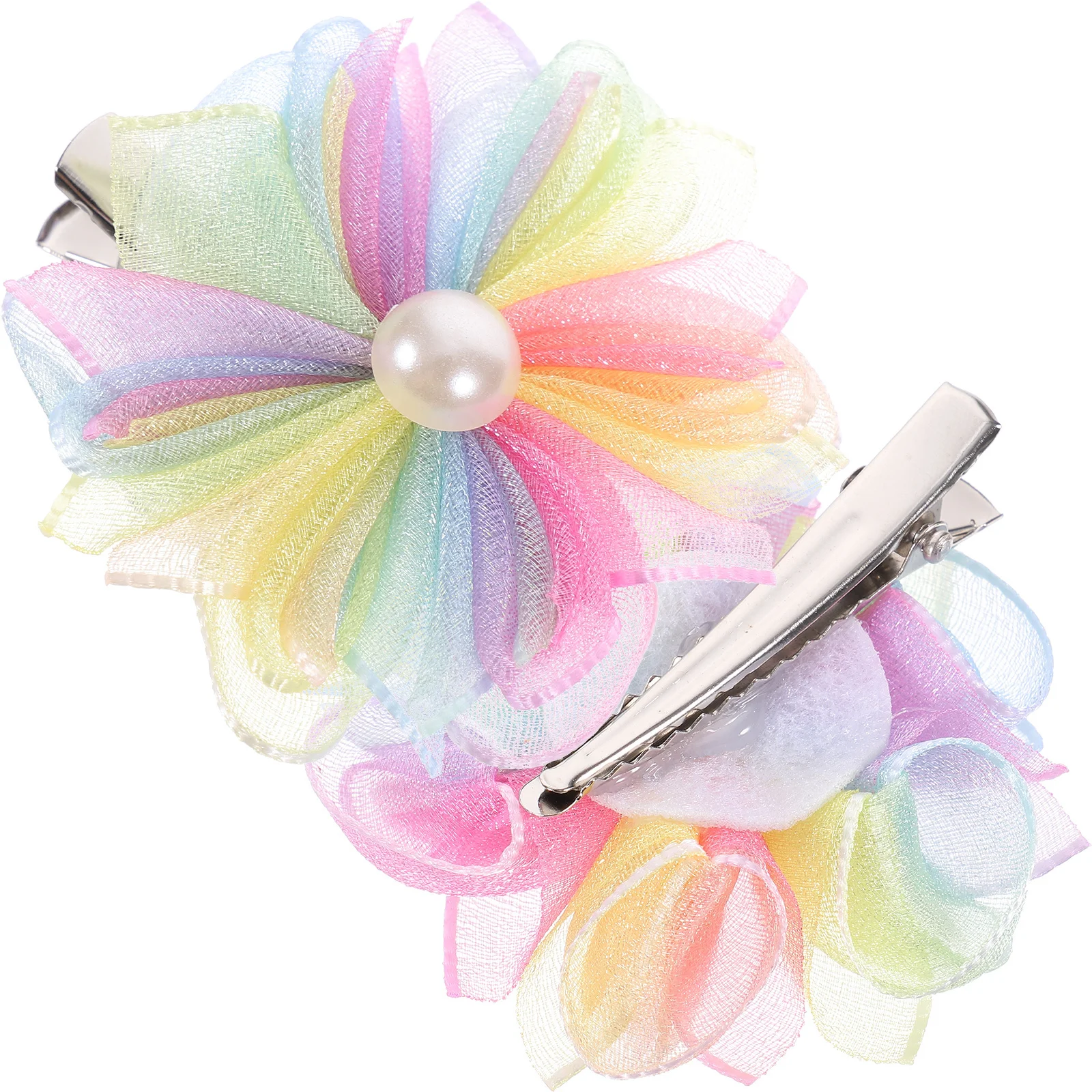 

4pcs Flower Hair Clips For Girls 8-12 Cute Hairpins Small Hair Accessories Decorative Clips For Short Curly Ponytail Braid