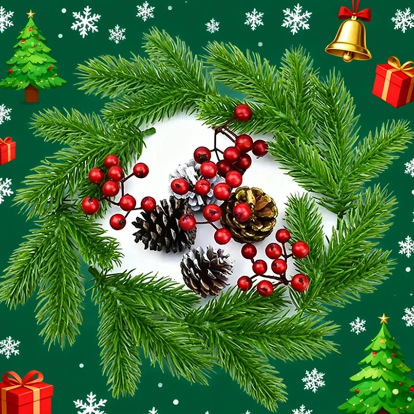 نبات اصطناعي كوز الصنوبر غرفة المنزل الزفاف شجرة عيد الميلاد هالوين في الهواء الطلق حديقة ديكور DIY بها بنفسك إكليل العروس إطار صور ملحق #6