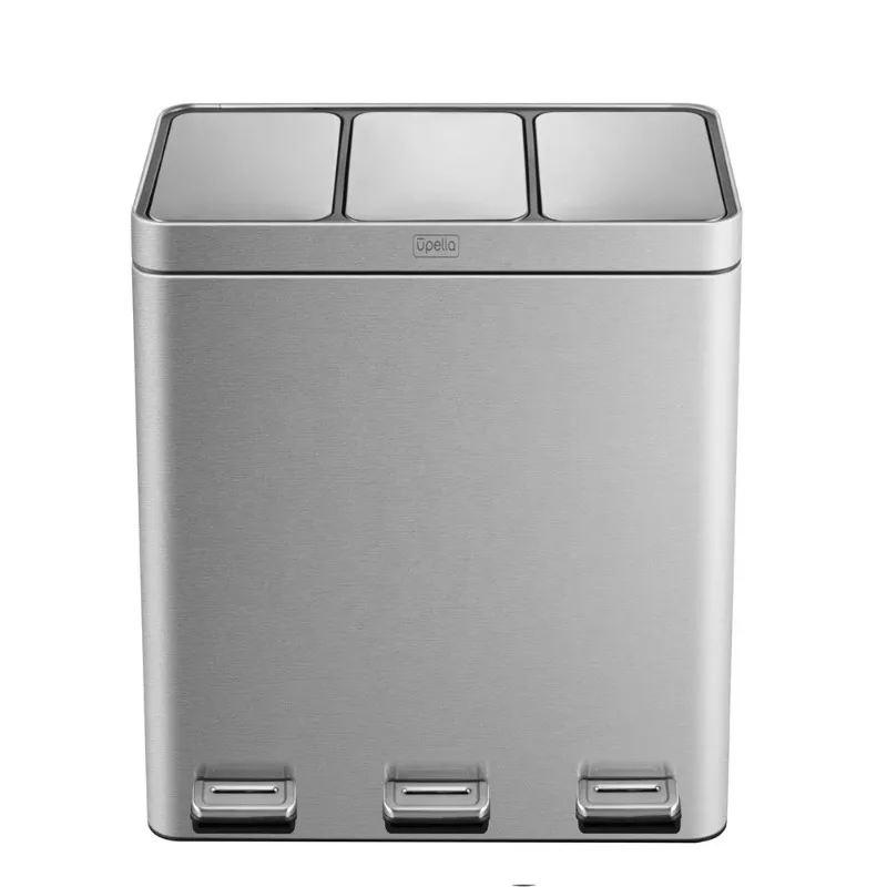 Stainless Steel Medical Divider Design Sorting Trash Can with Stay Open Lid Foot Pedal Structure for Medical Waste Management