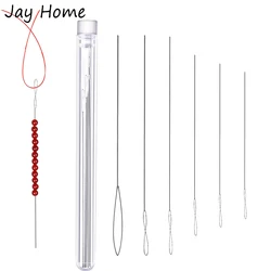 6Pcs Stainless Steel Big Eye Folding Embroidery Beading Needles  Assorted Sizes Bead Needles for DIY Jewelry Making Craft